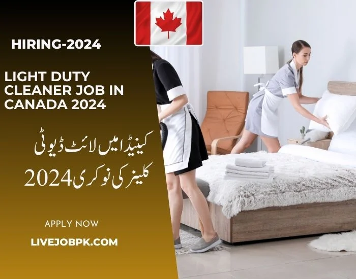 Light duty cleaner Job In Canada 2024
